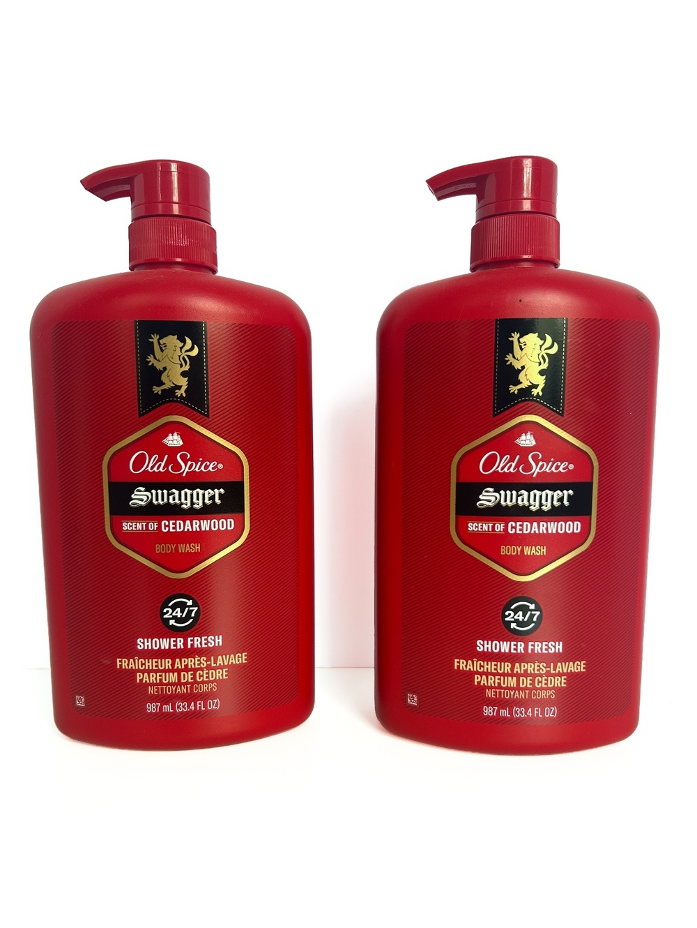 Old Spice Swagger Cedarwood Body Wash 33.4 oz x2
